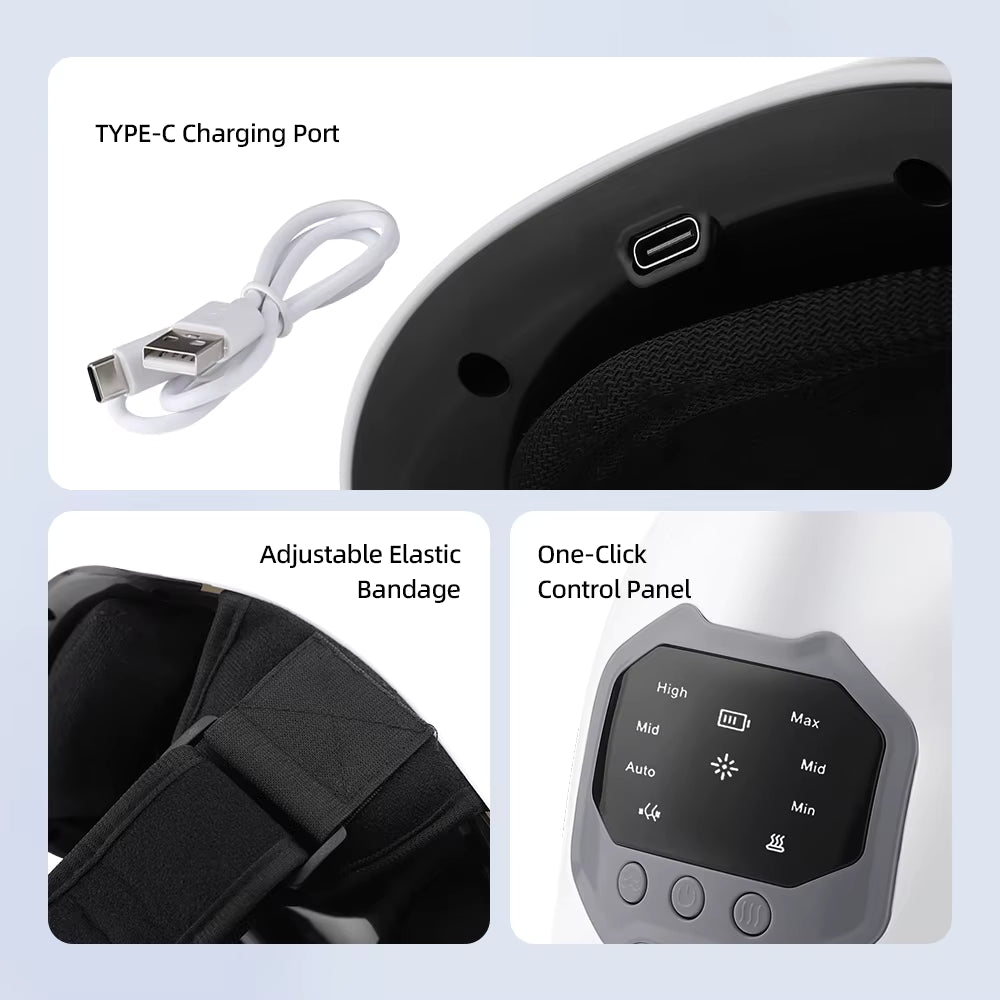 KneeComfort Pro - Verwarmbare kniebrace met massage en infrarood