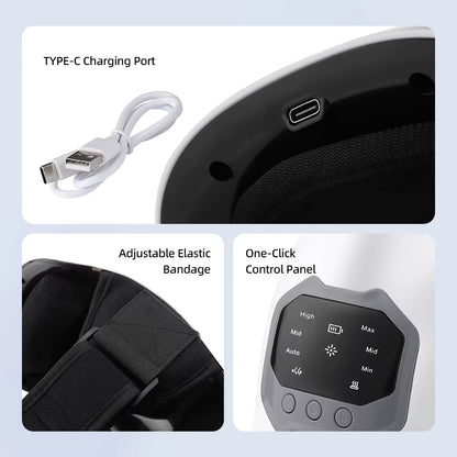 KneeComfort Pro - Verwarmbare kniebrace met massage en infrarood